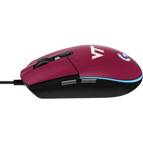 Virginia Tech University Maroon G203 Prodigy RGB Wired Gaming Mouse Skin